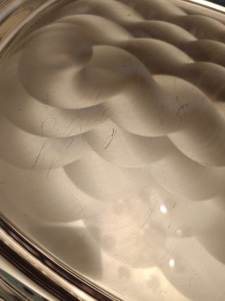 Bandeja plateada vintage.