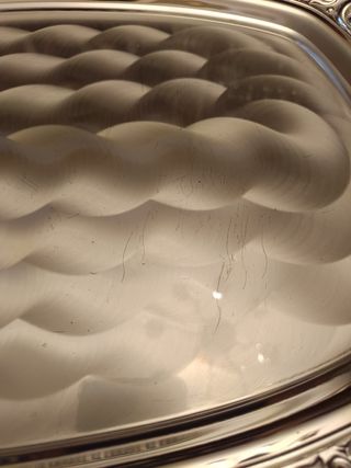 Bandeja plateada vintage.
