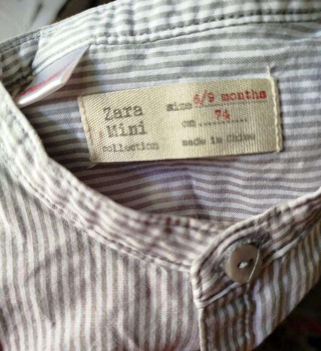 4 camisas bebé 68cm- Zara, H&M, C&A ..