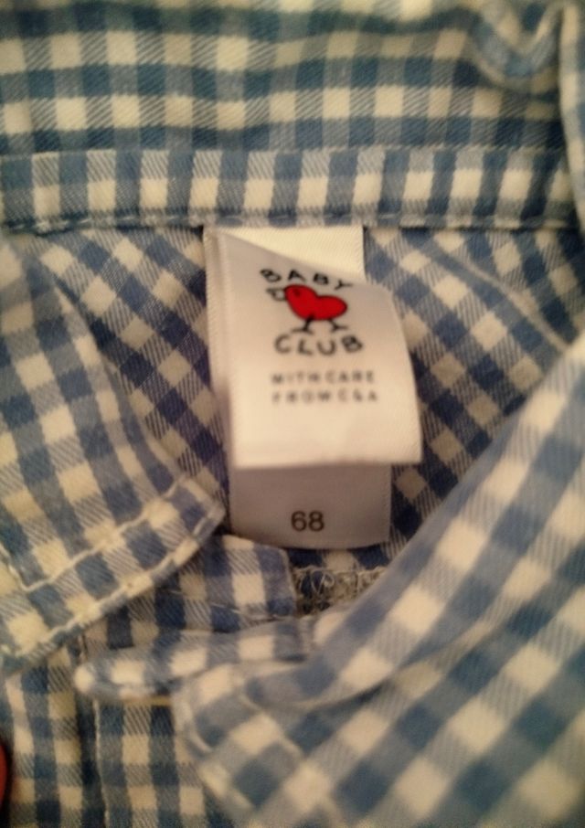 4 camisas bebé 68cm- Zara, H&M, C&A ..