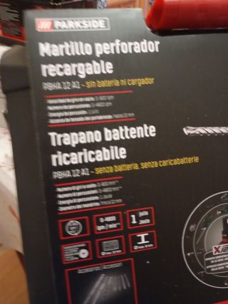 Martillo Perc. Recargable Parkside PBHA 12 A1