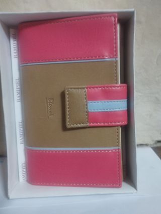 Cartera / billetera Piel Ubrique marrón-rosa