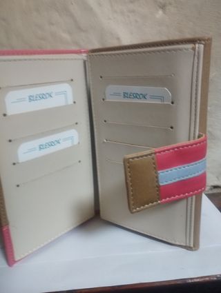 Cartera / billetera Piel Ubrique marrón-rosa