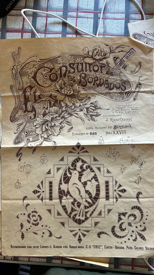 Cuadernos Bordados antiguos