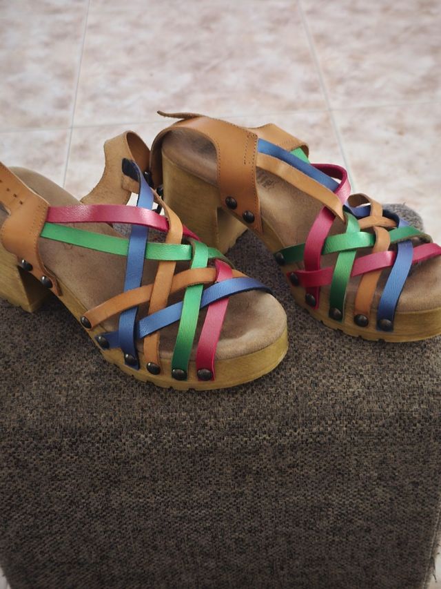 Sandalias Sendra tacón 38 multicolor