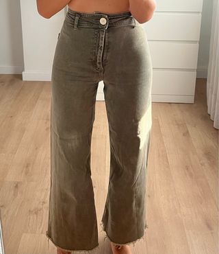 Pantalones Zara verdes militares