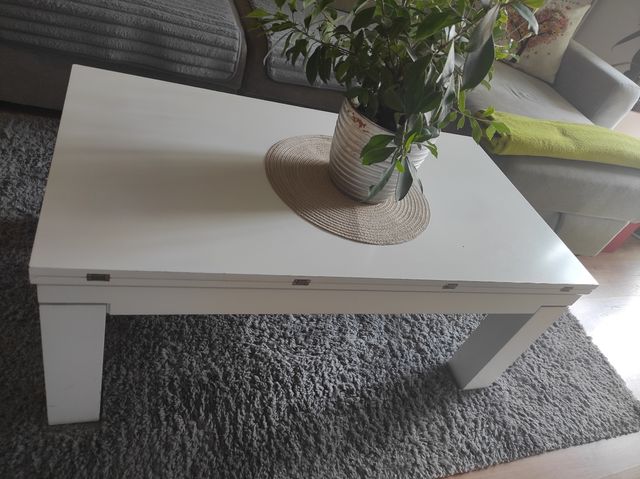 Mesa de centro, de color blanco, multifuncional