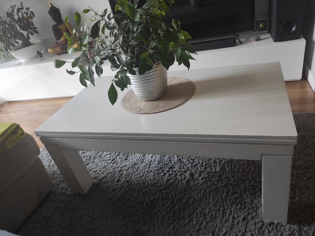 Mesa de centro, de color blanco, multifuncional