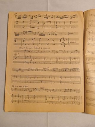 Solfeo manuscrito antiguo 1868-1891