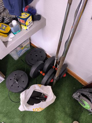 Rack musculación Decathlon y accesorios 