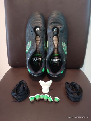 Botines fútbol Lotto vintage negros talla 43