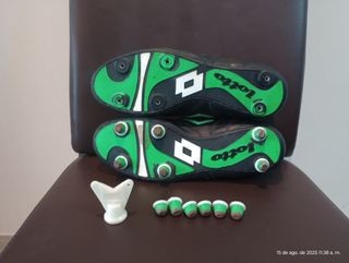 Botines fútbol Lotto vintage negros talla 43