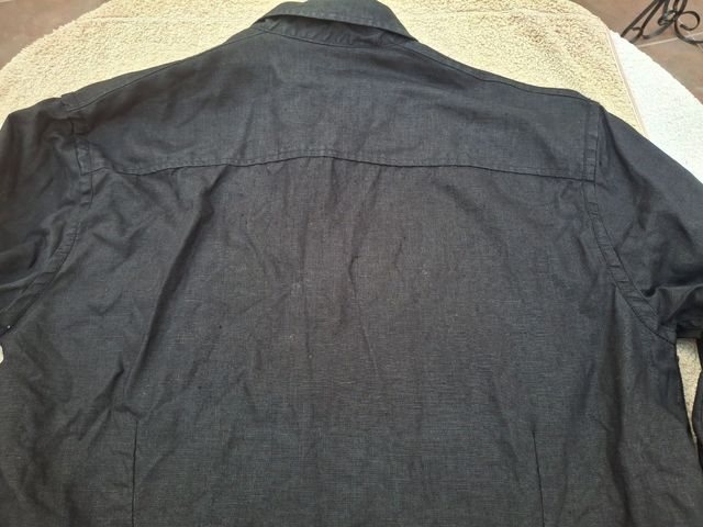 Camisa negra lino talla M