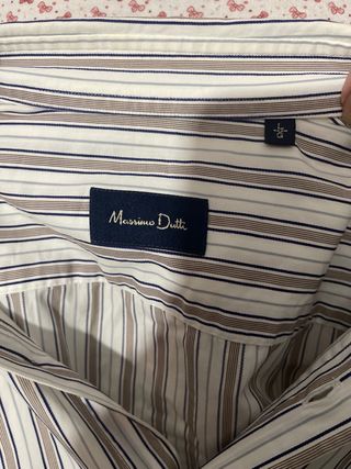 Camisa Massimo Dutti | Rayas Beige-Marrón