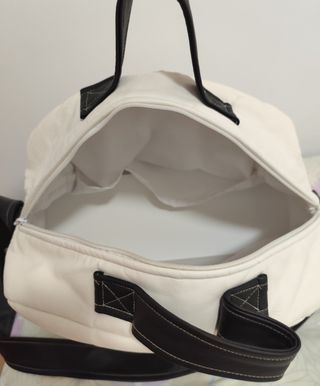 Bolso maternidad beig y marrón chocolate 