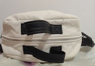 Bolso maternidad beig y marrón chocolate 