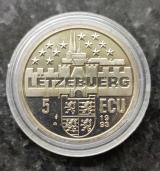 5 ECU Lussemburgo 1993 FDC