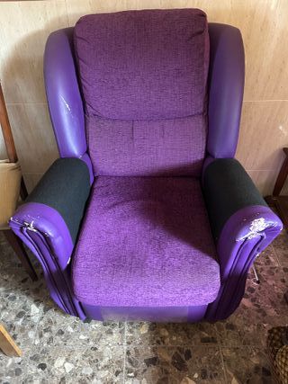Butaca morada y negra - Sillón
