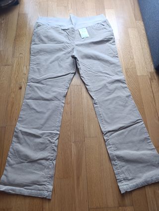 Pantalones premamá beige El Corte Inglés L