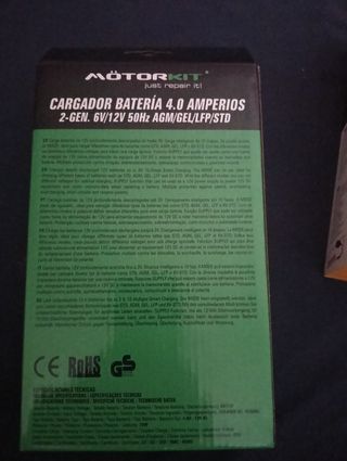 Cargador Batería 4A MotorKit