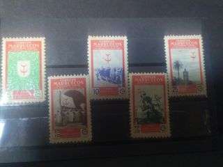 Sellos Marruecos 1952 - 3  / Series