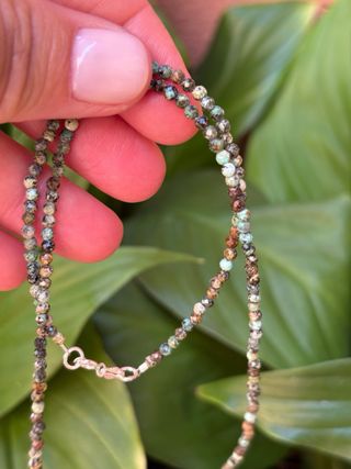 Collar y pulsera turquesa africana
