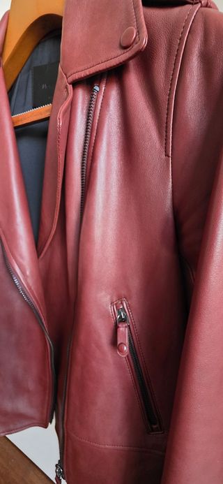 Cazadora de piel Massimo Dutti. Size M