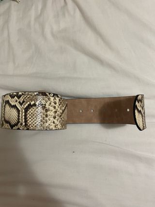 Cinturón Serpiente Beige Marrón
