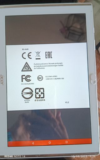 Tablet Acer Iconia Blanca