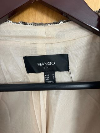 Chaqueta Mango fiesta dorada y plateada - M