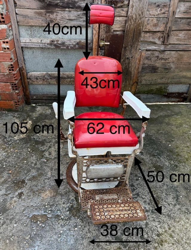 Sillón barbero antiguo hidráulico