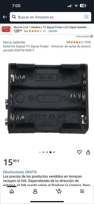 DollaTek 95DTW DVB-T Buscador Señal