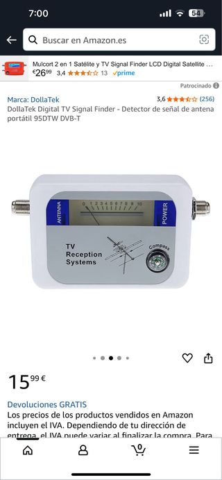 DollaTek 95DTW DVB-T Buscador Señal
