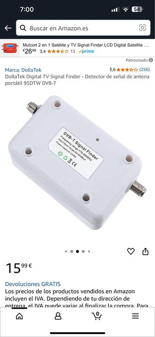DollaTek 95DTW DVB-T Buscador Señal