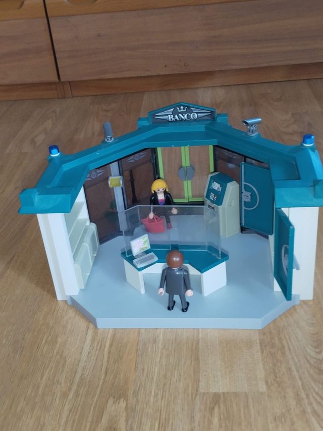 Banco Playmobil con caja fuerte