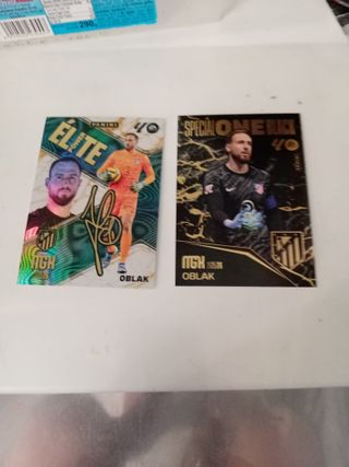 2 cromos Oblak Panini Elite
