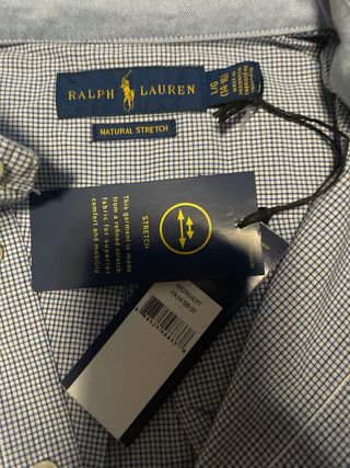Camisa Ralph Lauren niño T. 16 y regalo Bass Pant.