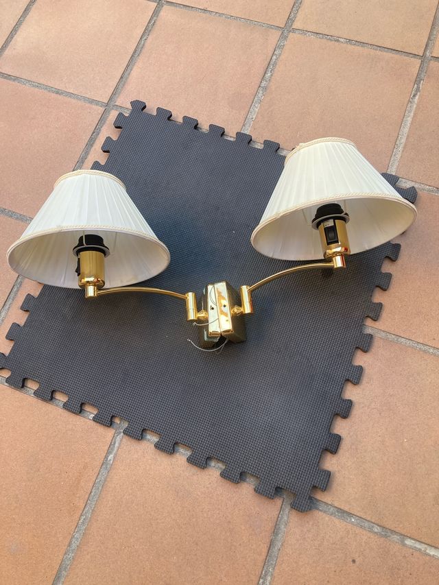 2 Lámparas Dormitorio Doradas