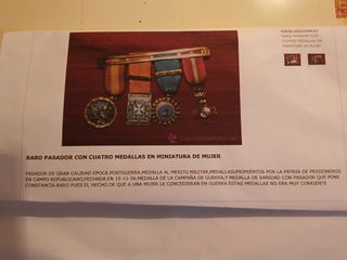 Pasador 4 Mini Medallas Militares