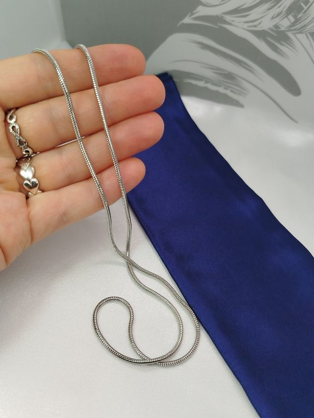 Cadena cola de ratón de acero inoxidable plateado