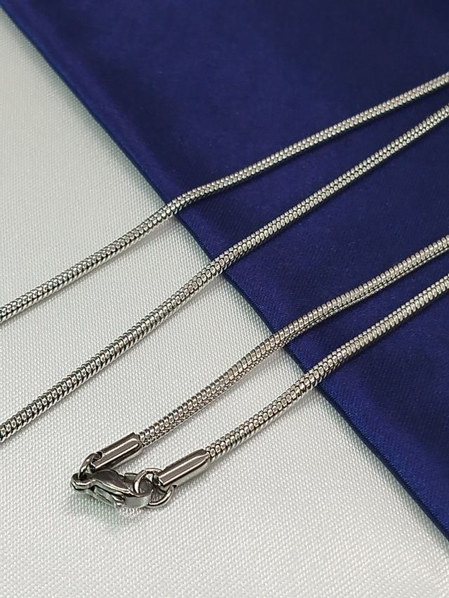 Cadena cola de ratón de acero inoxidable plateado