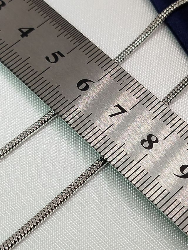 Cadena cola de ratón de acero inoxidable plateado