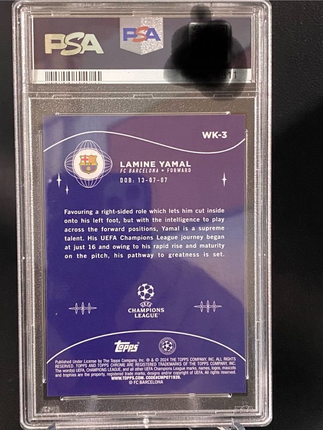 Carta Lamine Yamal Topps Chrome #WK3