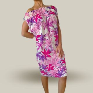 Vestido flores rosa-morado