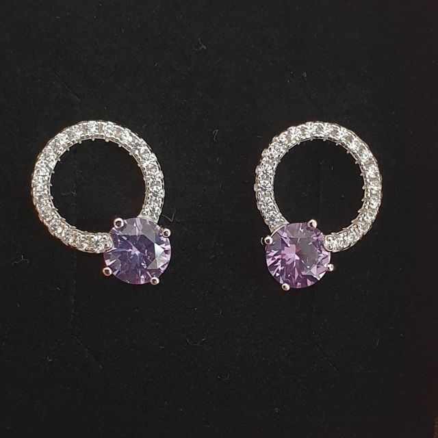 Pendientes ALEJANDRITA y ORO BLANCO