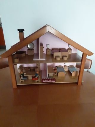Casa Muñecas Madera Años 90