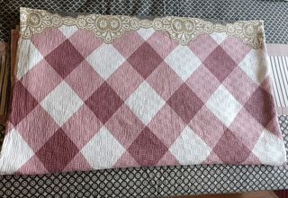 Colcha verano | algodón rosa y gris