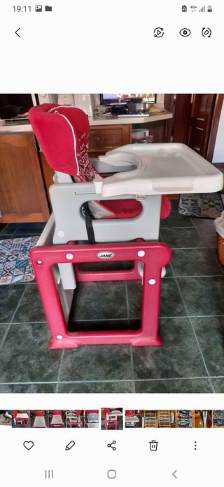 Trona bebé Chicco - roja