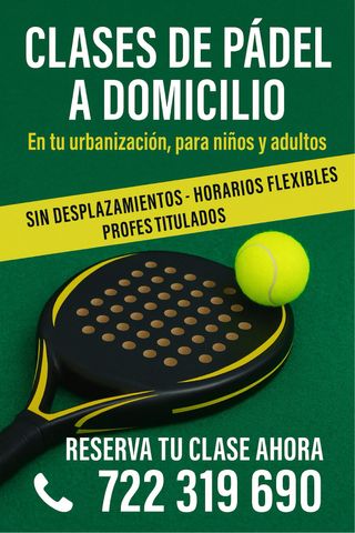 CLASES DE PÁDEL A DOMICILIO (TLFN: 722319690)