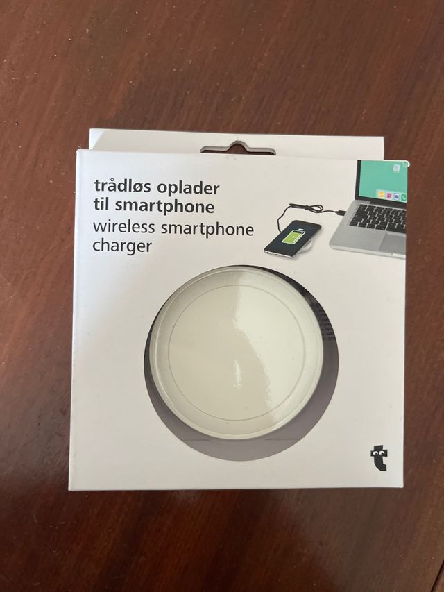 Caricabatterie wireless bianco